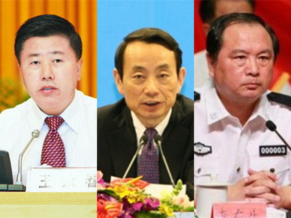 Слева направо: Ван Юнчунь, Цзян Цземинь и Ли Дуншэн. Фото: xinhuanet.com