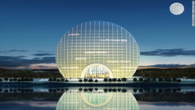 Около Пекина построили отель в виде восходящего солнца