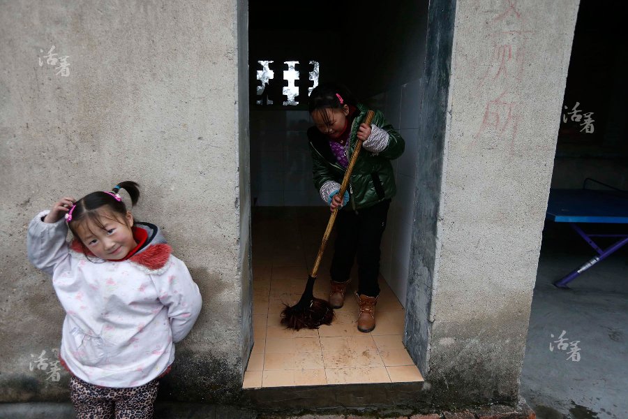 дети в Китае школа в деревне