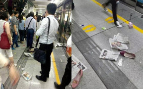 давка в метро в китае