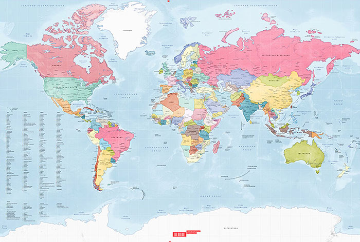 Карта мира Студии Лебедева вызвала бурю обсуждений в Китае