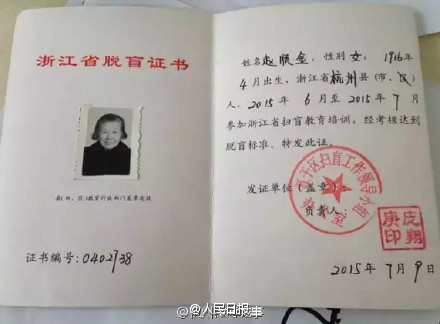 100 – летняя китаянка учится писать