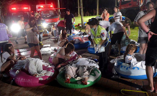 жертвы пожара в аквапарке на Тайване