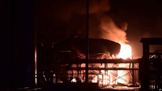 пожар в Шаньдун на фабрике химикатов