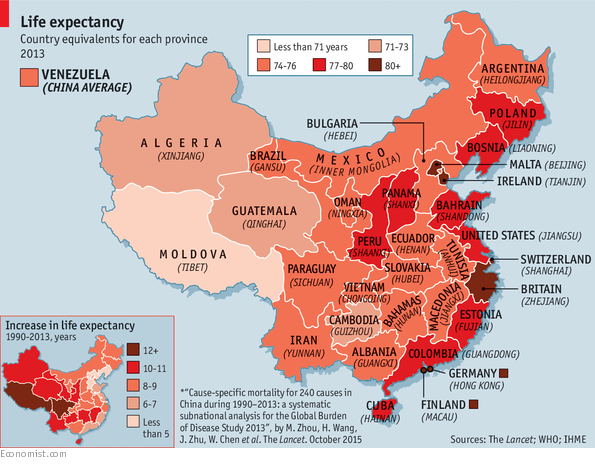 средняя ожидаемая продолжительность жизни в Китае, продолжительность жизни в Китае