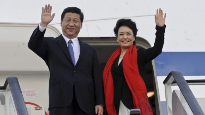 Пэн Лиюань с супругом, председателем КНР Си Цзиньпином. Фото: Baidu