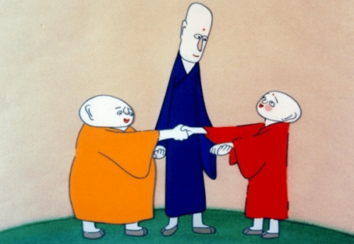 Кадр из мультфильма «Три монаха»