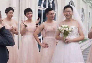 Свадебный переполох: в Китае жених надел платье невесты