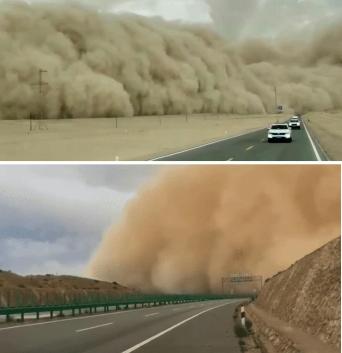 Песчаная буря в Цинхай